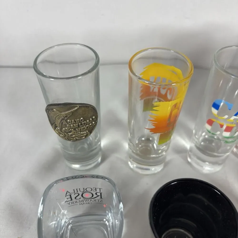 Lot of 12+ Souvenir Shot Glasses Cancun Cabo DC Austin New Orleans